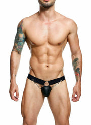 MOB Eroticwear Jockstrap Dngeon Chainlink Jock O/S Black DMBL02 2 - SexyMenUnderwear.com