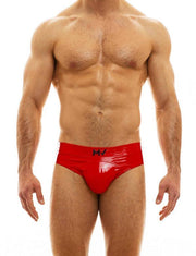 MODUS VIVENDI Bottomless Viral Vinyl Combo Jockstrap Red 08014 - SexyMenUnderwear.com