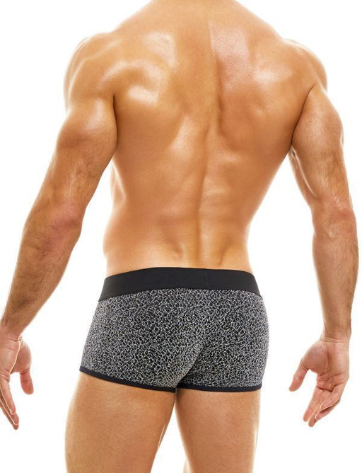 Modus Vivendi Boxer King Cheetah Jaquard Knitted Metallic Yarns Silver 13121 25 - SexyMenUnderwear.com