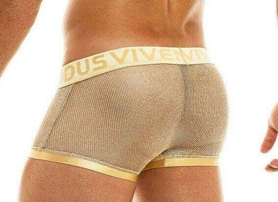 Modus Vivendi Boxer Luxury Mens Boxers Armor Metallic Look Gold 01021 54 - SexyMenUnderwear.com