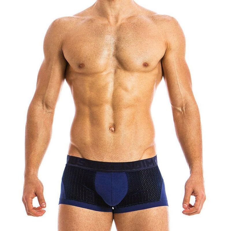 Modus Vivendi Boxer Wolf Mesh Velvet Luxury Blue 18821 83 - SexyMenUnderwear.com