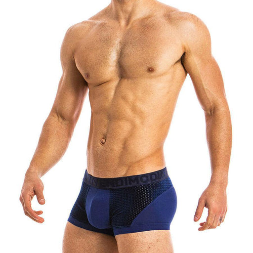 Modus Vivendi Boxer Wolf Mesh Velvet Luxury Blue 18821 83 - SexyMenUnderwear.com