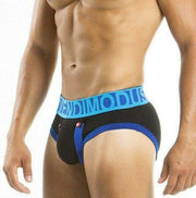 Modus Vivendi Brief Boost Broad-Ribbed Fabric Briefs Black 13511 13 - SexyMenUnderwear.com