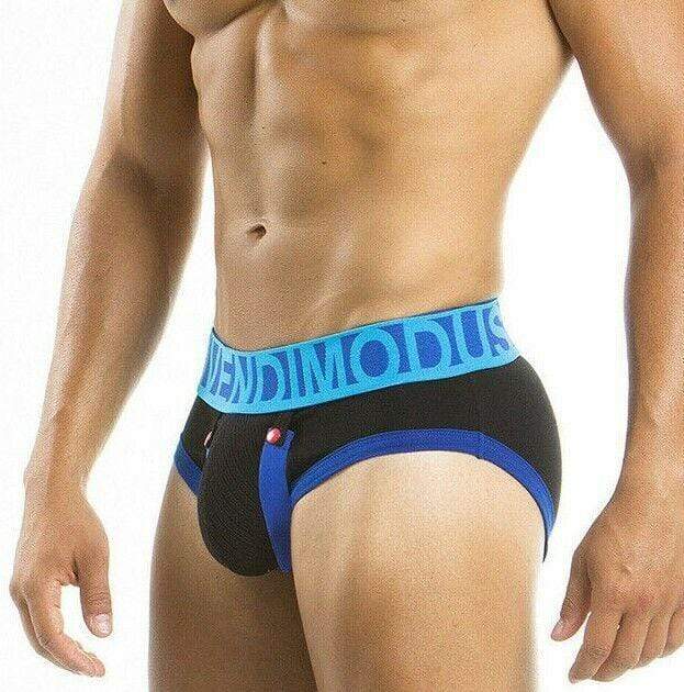 Modus Vivendi Brief Boost Broad-Ribbed Fabric Briefs Black 13511 13 - SexyMenUnderwear.com