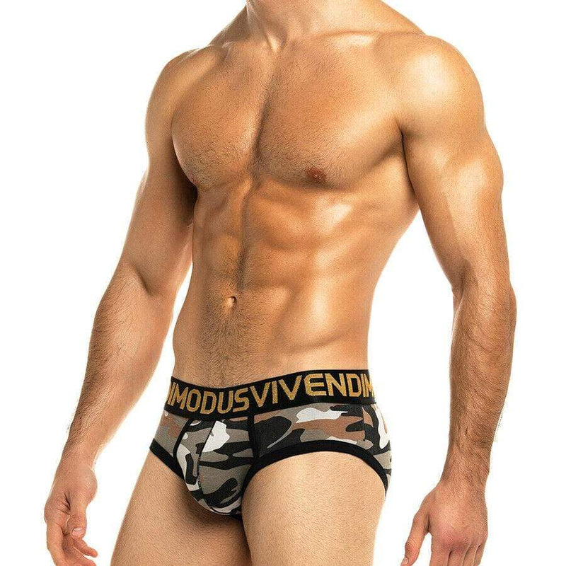 Modus Vivendi Brief Capsule Camo Classic Briefs Army Brown 16916 17 - SexyMenUnderwear.com