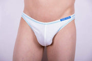 Modus Vivendi Brief Flash Slip Low Cut Cotton Briefs White 23511 21B - SexyMenUnderwear.com