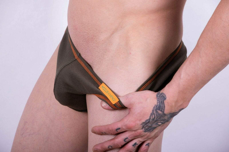 Modus Vivendi Brief Flash Super Mini slips Low Cut Khaki-Ora 23511 21B - SexyMenUnderwear.com