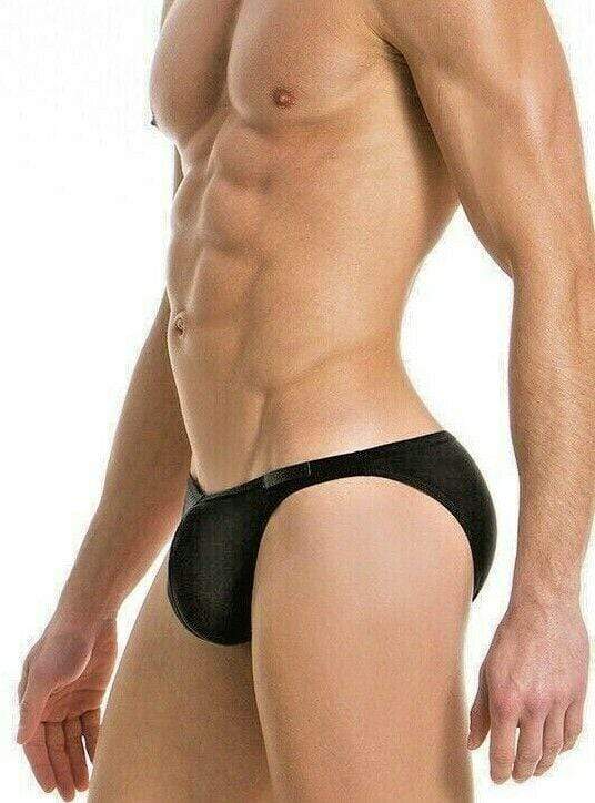 Modus Vivendi Brief Floss Low Cut Briefs Italian Slip Cupro Black 14711 16 - SexyMenUnderwear.com