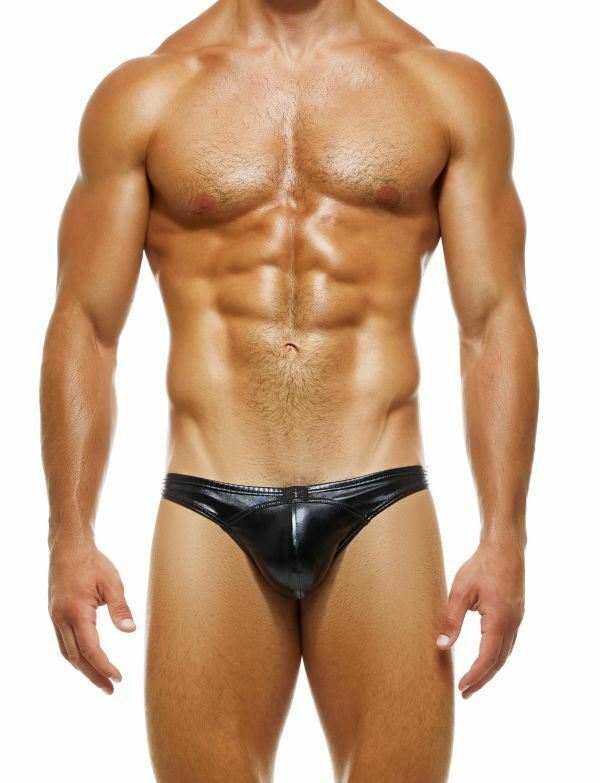 Modus Vivendi Brief Low-Cut Shiny Latex Look Briefs Black 11214 60 - SexyMenUnderwear.com