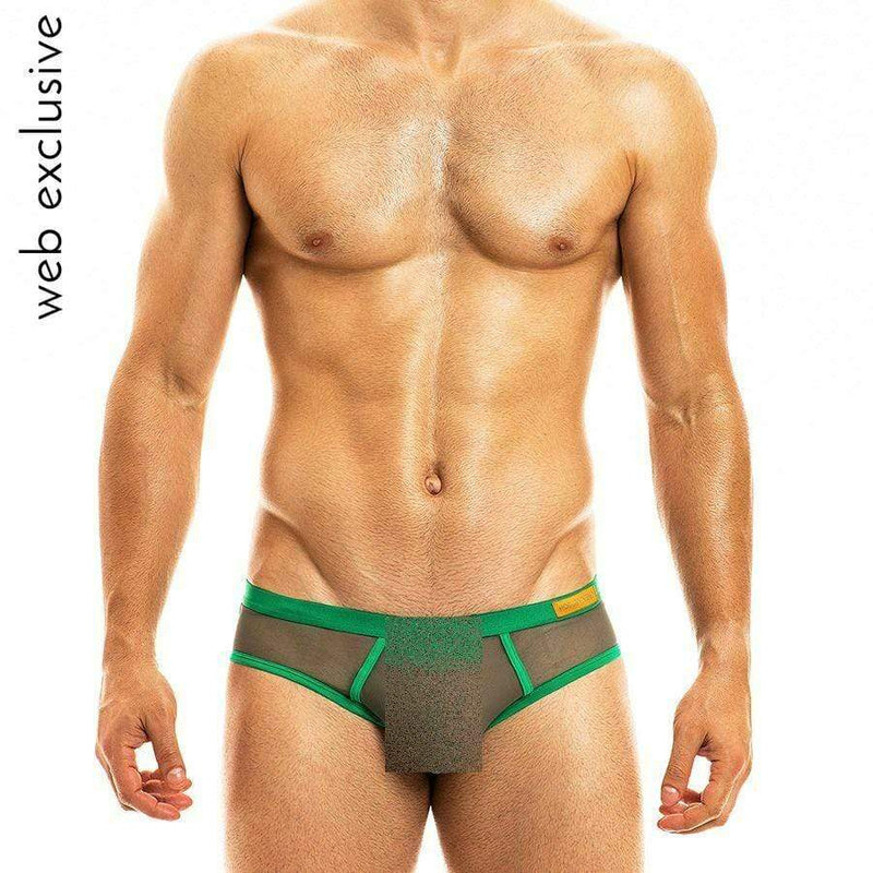 Modus Vivendi Brief Sensual Capsule Low Rise Transparent Briefs Olive 16912 28 - SexyMenUnderwear.com