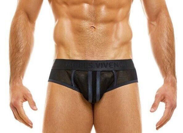Modus Vivendi Brief V.Fluid Elegant Briefs Black Feel Velvet 10114 3A - SexyMenUnderwear.com
