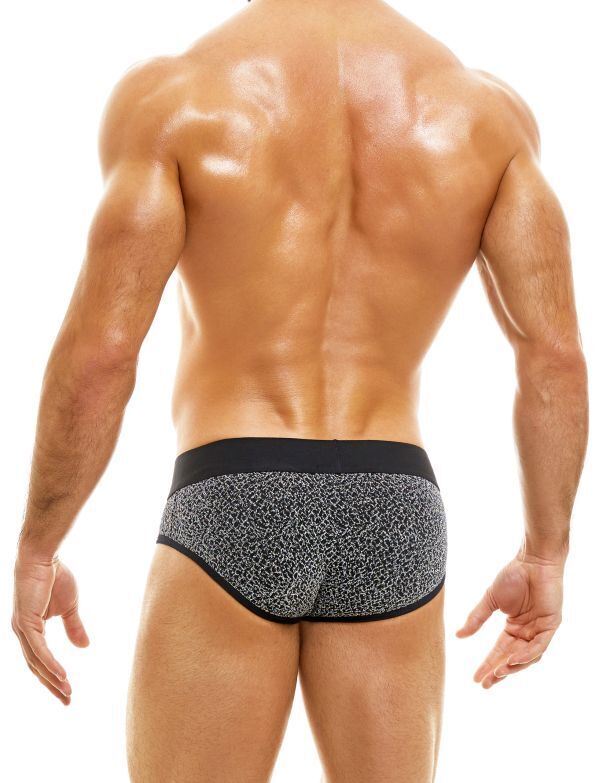 Modus Vivendi Briefs King Cheetah Jaquard Knitted Brief Metal Silver 13115 25 - SexyMenUnderwear.com