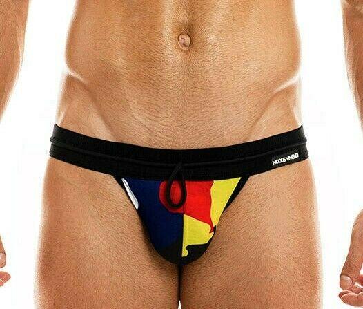 Modus Vivendi Briefs Military Fashion Camouflage Tanga Brief Black 02012 12A - SexyMenUnderwear.com