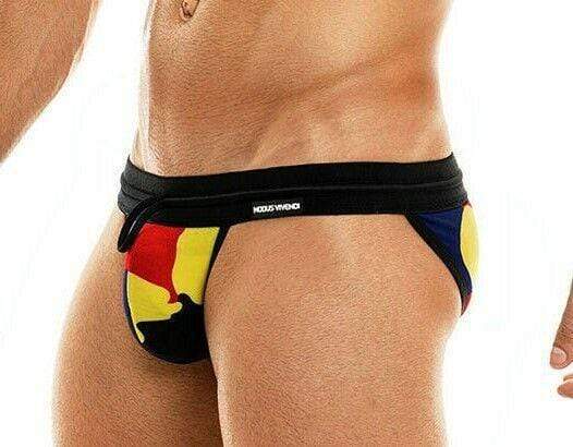 Modus Vivendi Briefs Military Fashion Camouflage Tanga Brief Black 02012 12A - SexyMenUnderwear.com