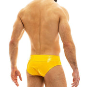 Modus Vivendi Briefs Viral Vinyl Lavish Shiny Glossy Underwear Yellow 08015 46 - SexyMenUnderwear.com