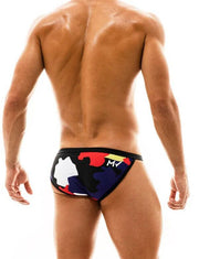 Modus Vivendi Camo Swimwear Camouflage Tanga Brief Black AS2011 18A - SexyMenUnderwear.com