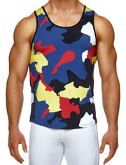 Modus Vivendi Camouflage TankTop Comfort Fit Tank Top Camo Black 02032 12A - SexyMenUnderwear.com