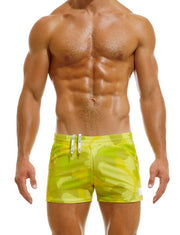 Modus Vivendi Candy Line Swim Shorts Unique Camouflage Swimwear Green DS2231 - SexyMenUnderwear.com