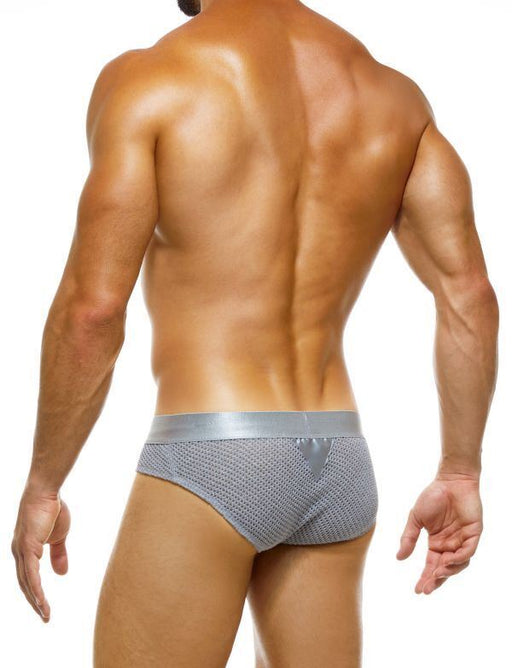 Modus Vivendi Classic Brief Host Shiny Satin Look Chic Briefs Grey 03214 74 - SexyMenUnderwear.com