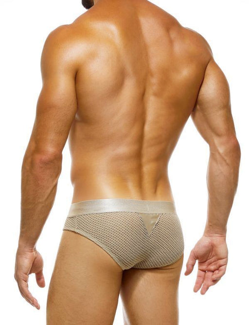 Modus Vivendi Classic Brief Host Shiny Satin Look Chic Briefs Ivory 03214 74 - SexyMenUnderwear.com