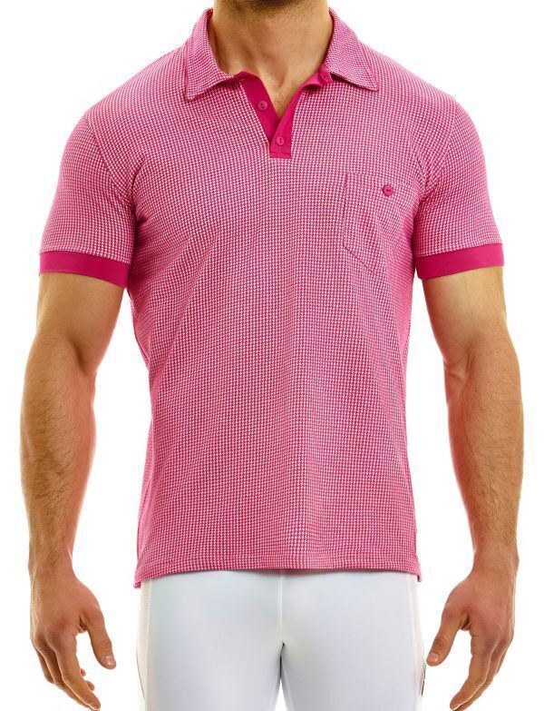 Modus Vivendi Country Shirt Knitted Soft Jacquard Pied De Poule Fushia 02241 30 - SexyMenUnderwear.com