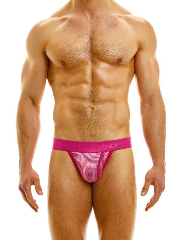 Modus Vivendi Country Stretch Tanga-Brief Knitted Jacquard Fushia Red 02213 - SexyMenUnderwear.com
