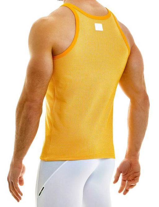 Modus Vivendi Country Tanktop Soft Petit Carreau Jacquard Yellow Tank 02231 69 - SexyMenUnderwear.com