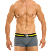 MODUS VIVENDI Cycling Long Boxer Techno Sport Silky Stretchy Grey 21821 2 - SexyMenUnderwear.com