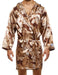 Modus Vivendi Floral Lace Robe Abstract Satin-Look Luxerious Loungewear AA2251 - SexyMenUnderwear.com