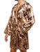 Modus Vivendi Floral Lace Robe Abstract Satin-Look Luxerious Loungewear AA2251 - SexyMenUnderwear.com