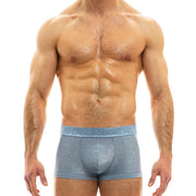 MODUS VIVENDI Glam Sparkle Boxer Fashion Metallic Yarns Steel Blue 10021 35 - SexyMenUnderwear.com