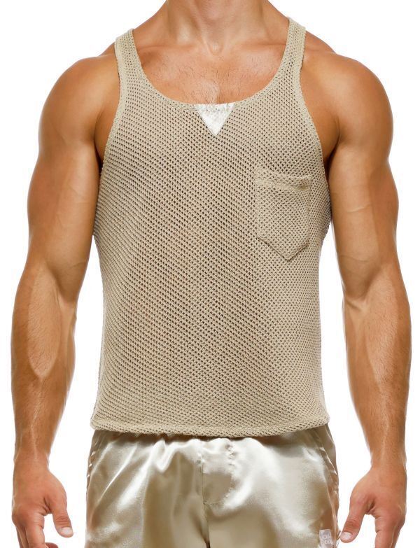 Modus Vivendi Host Tank Cotton Comfort Fit Ivory Tanktop 03231 42 - SexyMenUnderwear.com