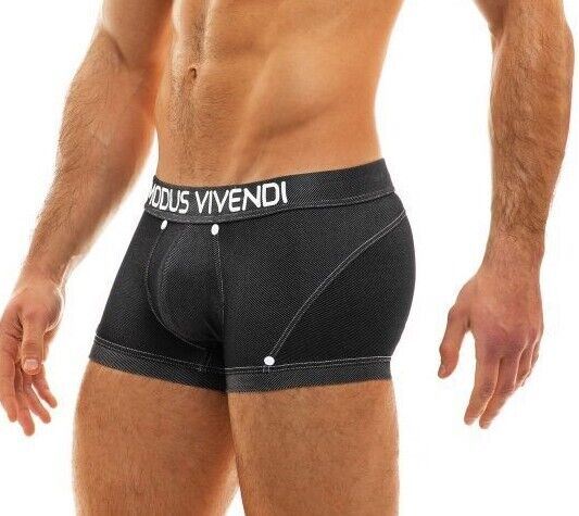 Modus Vivendi Jeans Boxer Ride and Go Denim Viscose Boxer Charcoal 05021 37 - SexyMenUnderwear.com