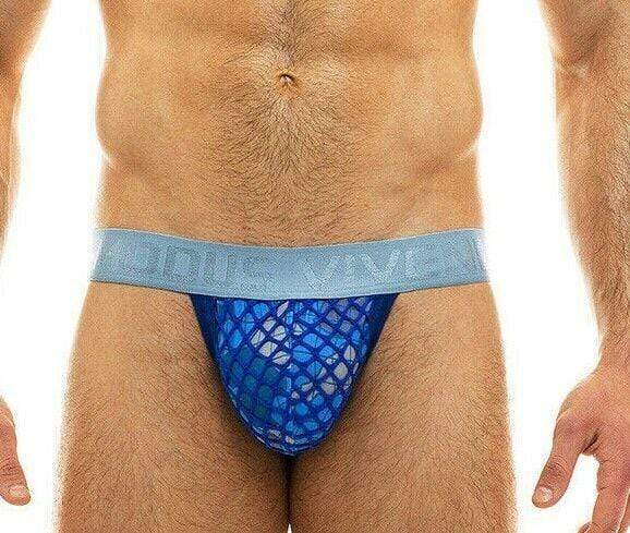 Modus Vivendi Jock 2020 Trapped Camo Fishnet JockStraps Blue 11011-1 3 - SexyMenUnderwear.com