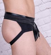 Modus Vivendi Jock Military JockStrap Ribbed Cotton Black 08512 24 - SexyMenUnderwear.com