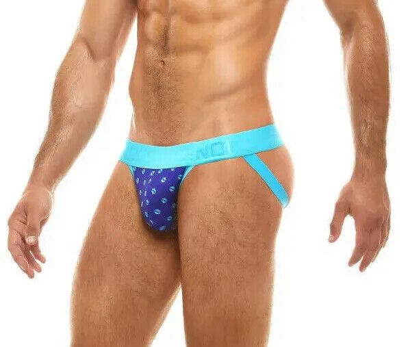 Modus Vivendi Jock Screw Dot Glittery Logo Durable Jockstrap Blue 05111 63 - SexyMenUnderwear.com