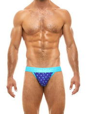 Modus Vivendi Jock Screw Dot Glittery Logo Durable Jockstrap Blue 05111 63 - SexyMenUnderwear.com