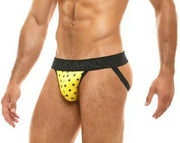 Modus Vivendi Jock Screw Dot Glittery Logo Durable Jockstrap Yellow 05111 63 - SexyMenUnderwear.com