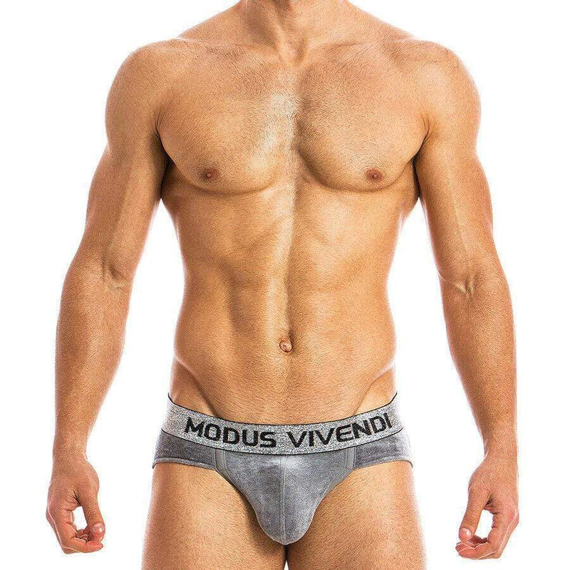 Modus Vivendi Jockstrap X-LUX Velvet Jocks MicroModal Grey 19811 47 - SexyMenUnderwear.com