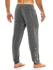 MODUS VIVENDI King Cheetah Pants Gray Jacquard Metallic Yarns Legging 13161 - SexyMenUnderwear.com