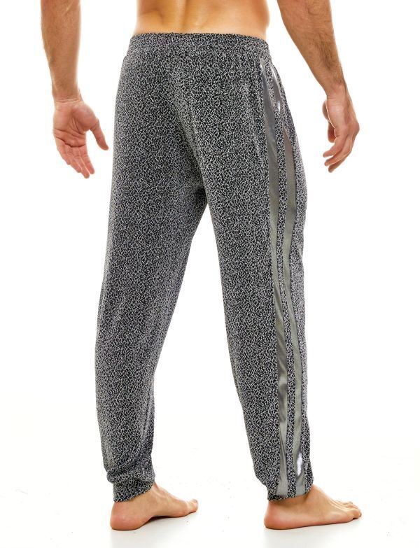 MODUS VIVENDI King Cheetah Pants Gray Jacquard Metallic Yarns Legging 13161 - SexyMenUnderwear.com