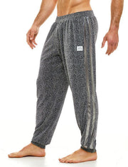 MODUS VIVENDI King Cheetah Pants Gray Jacquard Metallic Yarns Legging 13161 - SexyMenUnderwear.com