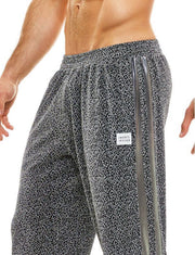 MODUS VIVENDI King Cheetah Pants Gray Jacquard Metallic Yarns Legging 13161 - SexyMenUnderwear.com