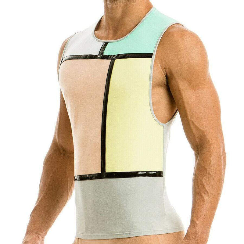 Modus Vivendi Kits Mens TankTop & Boxers Mondrian 17531-21 21 - SexyMenUnderwear.com