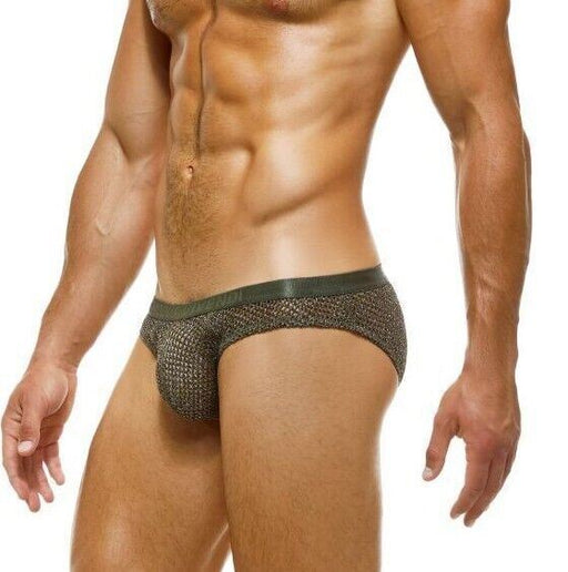 Modus Vivendi Knight Classic Brief Tight Cut Knitted Cotton Khaki 05217 - SexyMenUnderwear.com