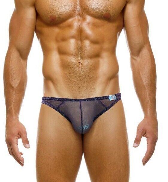 Modus Vivendi Knight Iris Low-Cut Brief Shinny Iridescent Snake Print Blue 05212 - SexyMenUnderwear.com