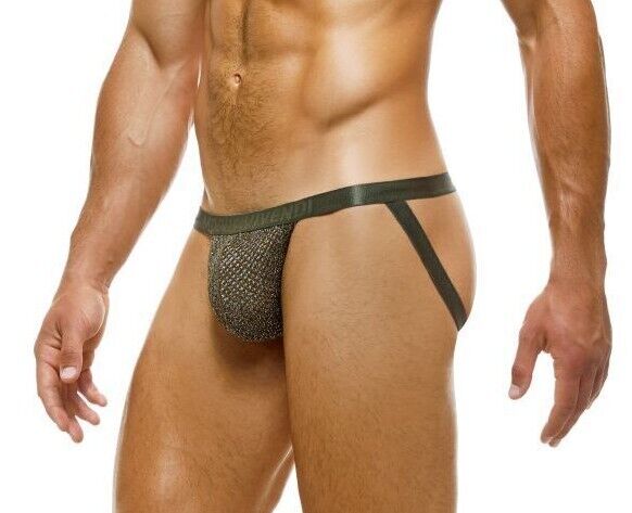 Modus Vivendi Knight Jockstrap Tight-Fit Cut Knitted Cotton Jock Khaki 05211 64 - SexyMenUnderwear.com