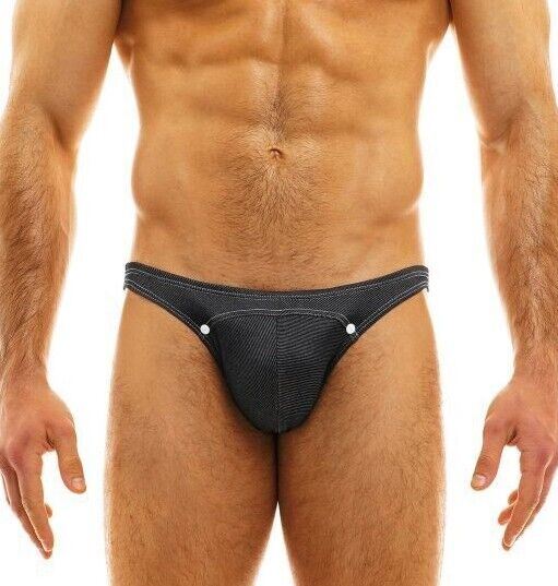 Modus Vivendi Low-Cut Briefs Jeans Ride Go Denim Viscose Briefs Charcoal 05012 37 - SexyMenUnderwear.com