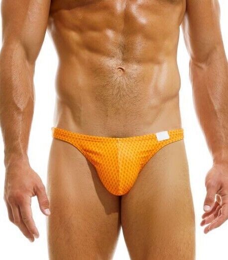 Modus Vivendi Low-Cut Swim Briefs Cyclops Regular Fit Swimwear Yellow AS2211 - SexyMenUnderwear.com