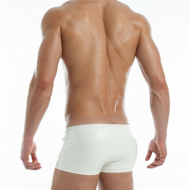 Modus Vivendi Modus Vivendi Boxer Leather Look Press Studs Pouch White 20522 28